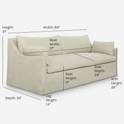 Lulu And Georgia Malene Barnett Kindred Collection Portola Slipcover Sofa