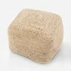 Lulu And Georgia Earth Tones Patan Square Pouf, Natural