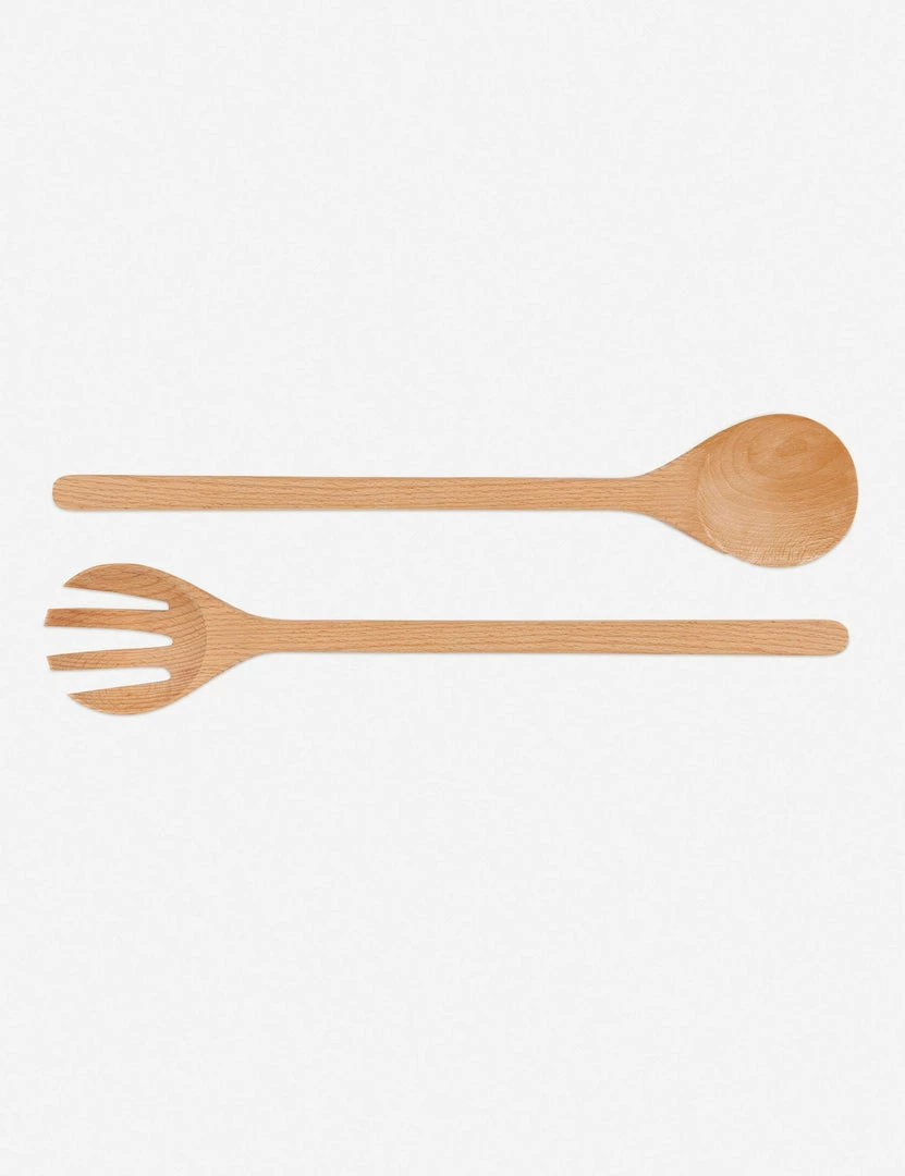 Lulu And Georgia Salad Servers, Beechwood