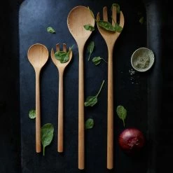 Lulu And Georgia Salad Servers, Beechwood
