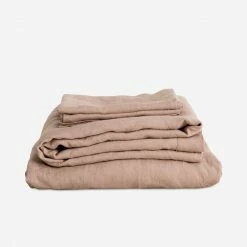 Lulu And Georgia Cultiver Linen Bedding, Fawn Sheet Set