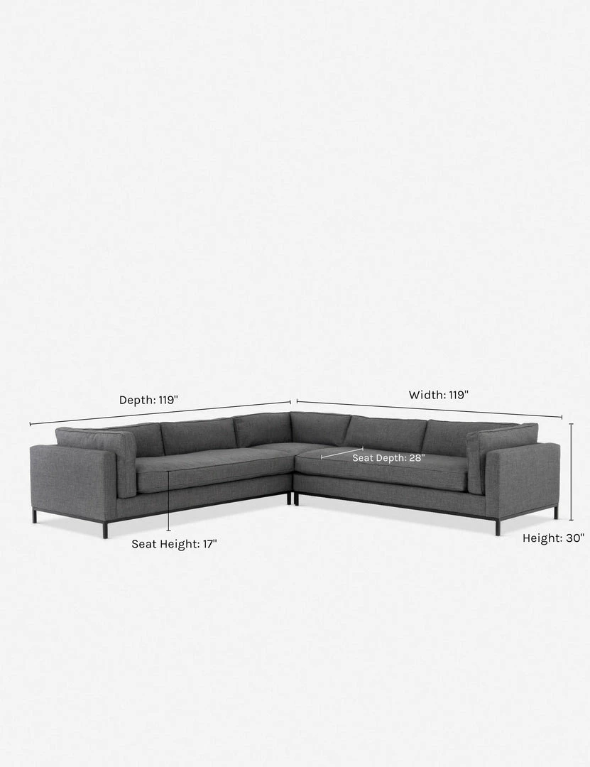 Lulu And Georgia Fritzie Corner Sectional Sofa