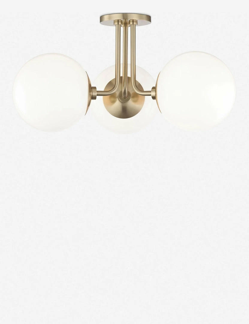 Lulu And Georgia Curved + Rounded Lia Semi-Flush Mount Light
