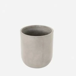 Lulu And Georgia Dena Indoor / Outdoor Round Planter, Grey Outdoor Collection