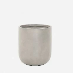 Lulu And Georgia Dena Indoor / Outdoor Round Planter, Grey Outdoor Collection
