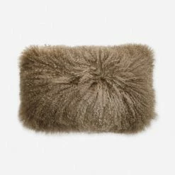Lulu And Georgia Albany Fur Lumbar Pillow, Natural