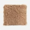 Lulu And Georgia Alda Shearling Pillow Earth Tones