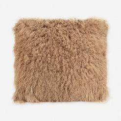 Lulu And Georgia Alda Shearling Pillow Earth Tones